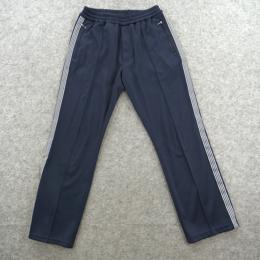 Tres Bien Track Pants Womens Sweatpants Small Blue Fleece Elastic Waist